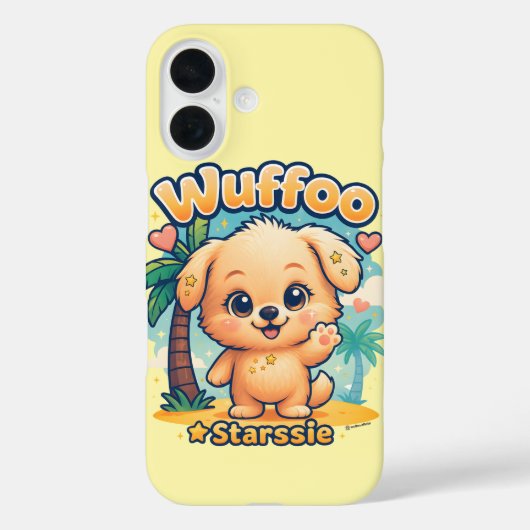 Wuffoo Starssie Kawaii Puppy Tropical Island Case-Mate iPhoneケース (裏面)