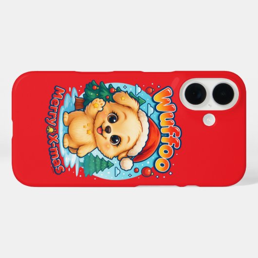 Wuffoo Starssie Merry X-mas Kawaii 3D Holiday Case-Mate iPhoneケース (裏面 (横))