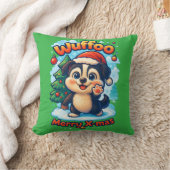 Wuffoo Surffie メリークリスマス かわいい 3D ホリデー クッション (ブランケット)