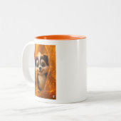 Wuffoo Surffie Cute Kawaii Puppy Amber ツートーンマグカップ (正面左)