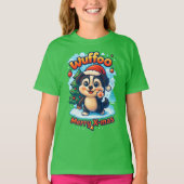 Wuffoo Surffie Merry X-mas Kawaii 3D Holiday Tシャツ (正面)
