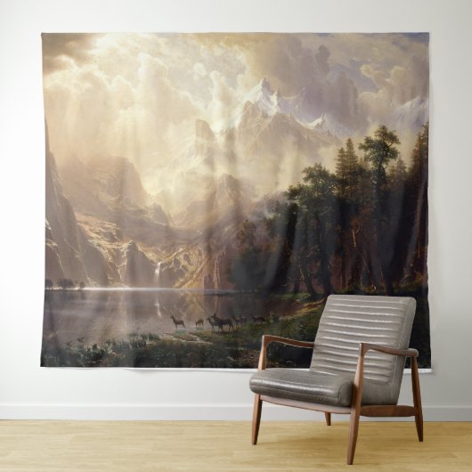 wunderbare Berglandschaft gemalt  タペストリー (インサイチュ(横))