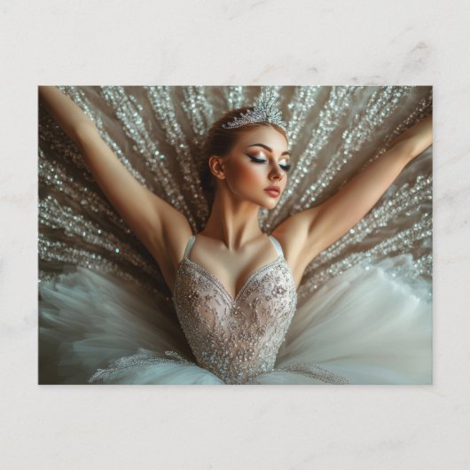Wunderschöne Ballerina im Tutu  ポストカード (正面)