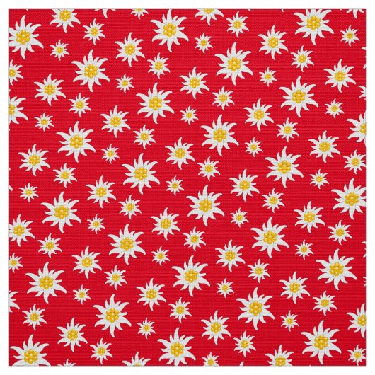 Wunderschöner Stoff mit Edelweiss Schweizer Fan ファブリック (見本)