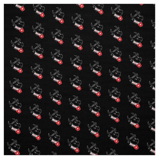 Wunderschöner Stoff mit einer Schweizer Kuh muhhhh ファブリック (見本)