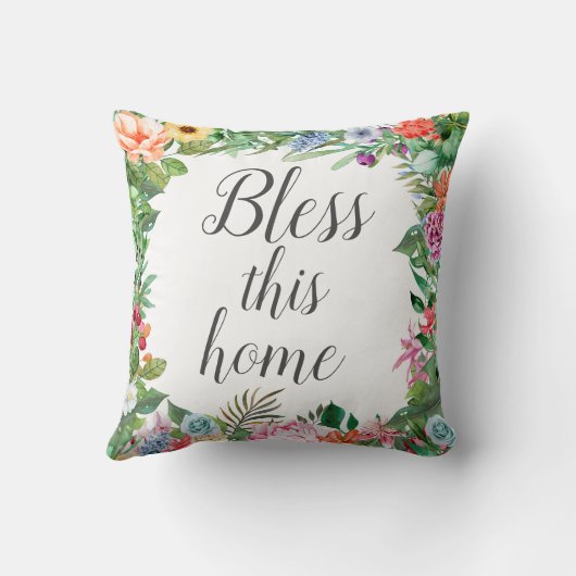 Wunderschönes Blumen-Design zum personalisieren! クッション (裏面)