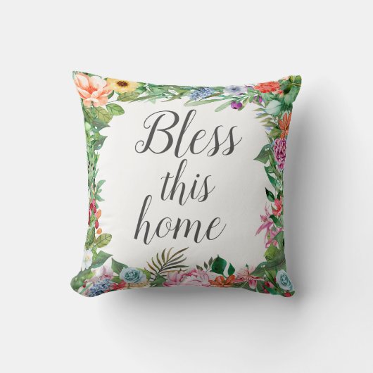 Wunderschönes Blumen-Design zum personalisieren! クッション (正面)