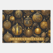 Wunderschönes Weihnachtspapier mit Weihnachtskugel ラッピングペーパーシート (正面3)