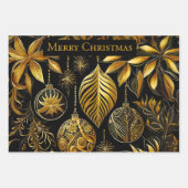 Wunderschönes Weihnachtspapier mit Weihnachtskugel ラッピングペーパーシート (正面2)