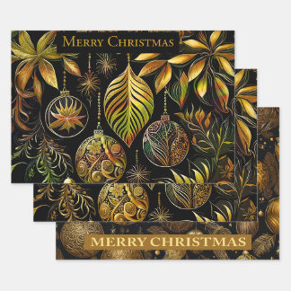 Wunderschönes Weihnachtspapier mit Weihnachtskugel ラッピングペーパーシート