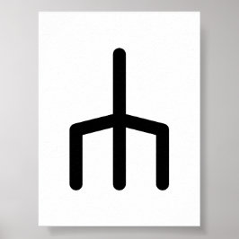 WUNJO 北欧のルーン文字 (喜び、調和) | エルダー・フサルク ポスター