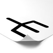 WUNJO 北欧のルーン文字 (喜び、調和) | エルダー・フサルク ポスター (角)