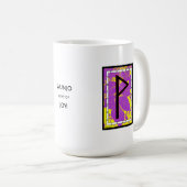 Wunjo Rune Mug - Joy! コーヒーマグカップ (正面右)