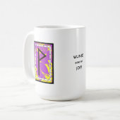 Wunjo Rune Mug - Joy! コーヒーマグカップ (正面左)