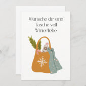 Wünsche dir eine Tasche voll Winterliebe サンキューカード (正面/裏面)