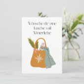 Wünsche dir eine Tasche voll Winterliebe サンキューカード (スタンド正面)