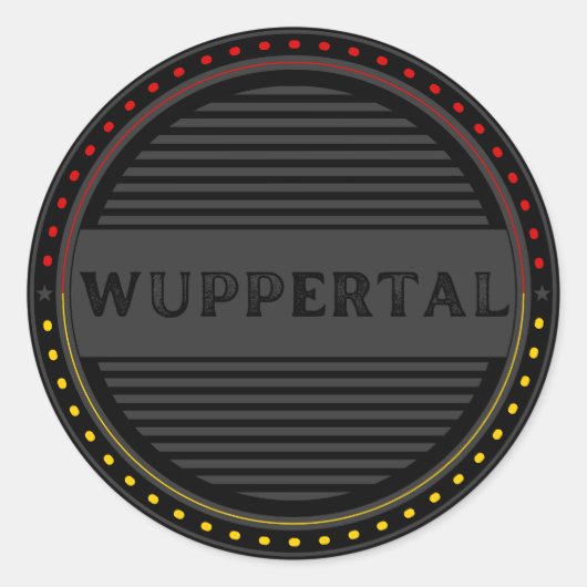Wuppertal City Pride Emblem – German Identity ラウンドシール (正面)