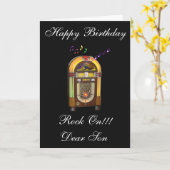 WURLITZERのジュークボックスの挨拶状 カード (黄色い花)