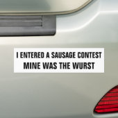 Wurstのソーセージのコンテスト バンパーステッカー (車上)