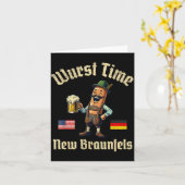 Wurst Time Wurst Fest German Beer Festival New Bra カード (黄色い花)