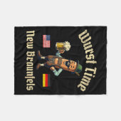 Wurst Time Wurst Fest German Beer Festival New Bra フリースブランケット (正面(横))