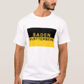 wurttembergの地域の旗ドイツ国名をbaden tシャツ (正面)