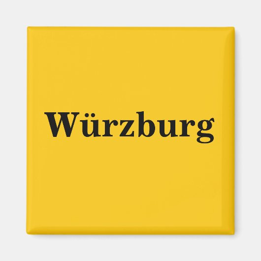 Würzburg  Magnet Schild Gold Gleb マグネット (正面)