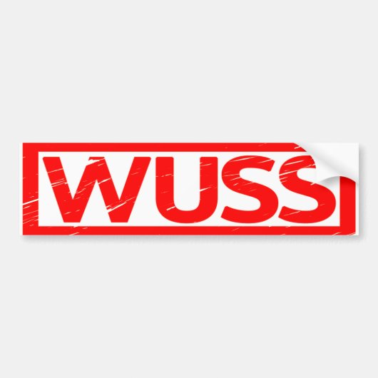 Wussスタンプ バンパーステッカー (正面)