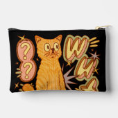 Wut? / オレンジの猫のイラスト アクセサリーポーチ (裏面)