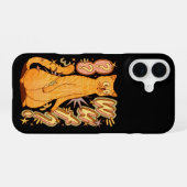 Wut? / オレンジの猫のイラスト iPhone 16ケース (裏面横)
