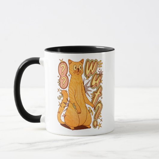 Wut? / An Orange Cat Illustration マグカップ (左)