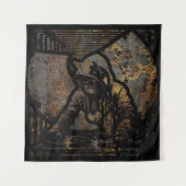 Wutang Cat DJスタイル タペストリー (正面)