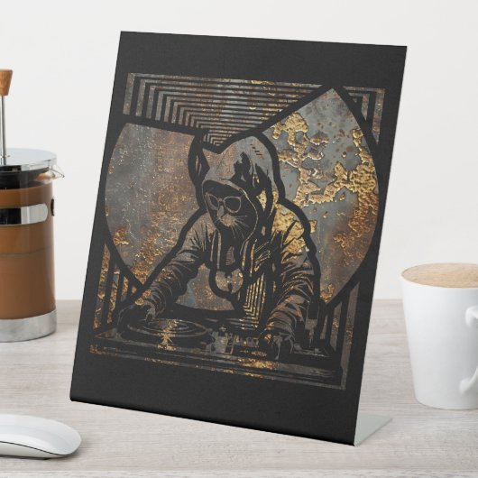 Wutang Cat DJスタイル 台座サイン (インサイチュ)