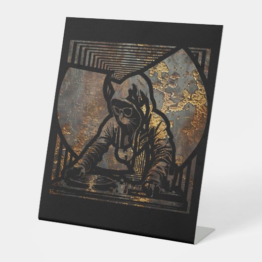 Wutang Cat DJスタイル 台座サイン (正面)