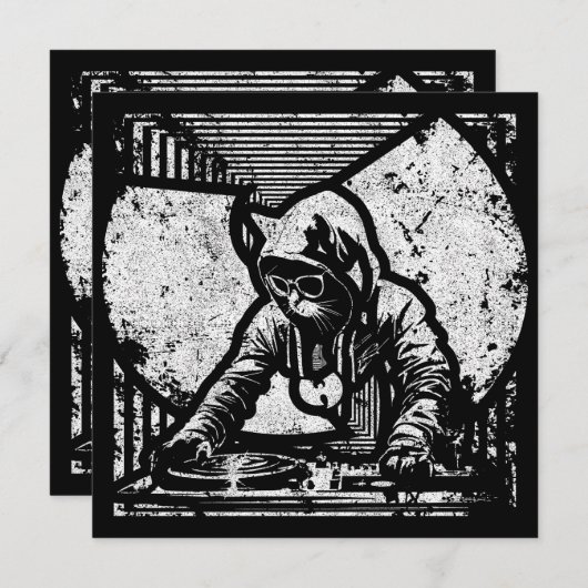 Wutang Cat DJスタイル 招待状 (正面/裏面)