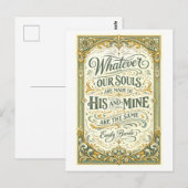 Wuthering Heights Bronte Quote ポストカード (正面/裏面)