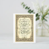 Wuthering Heights Bronte Quote ポストカード (スタンド正面)