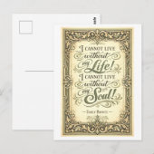 Wuthering Heights Bronte Quote ポストカード (正面/裏面)