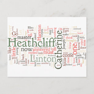 Wuthering Heights Word Cloud ポストカード