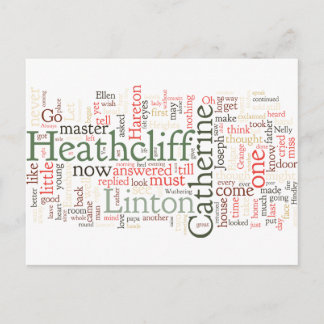 Wuthering Heights Word Cloud ポストカード