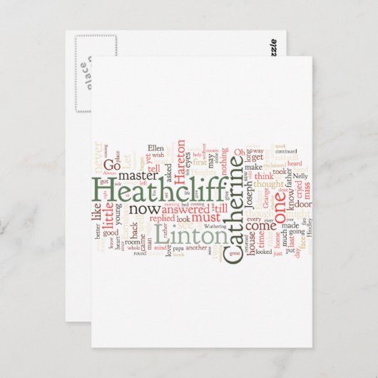 Wuthering Heights Word Cloud ポストカード (正面/裏面)