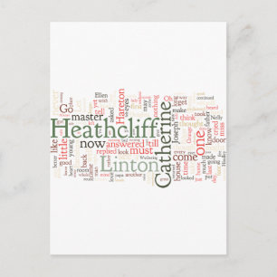 Wuthering Heights Word Cloud ポストカード