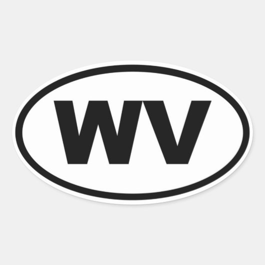 WVウェストバージニア 楕円形シール (正面)