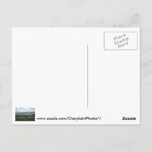 WVポストカードのモルガンタウン近くの野球場 ポストカード (裏面)