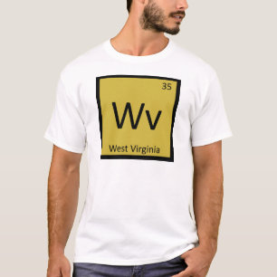 Wv - ウェストバージニア州の化学記号 tシャツ