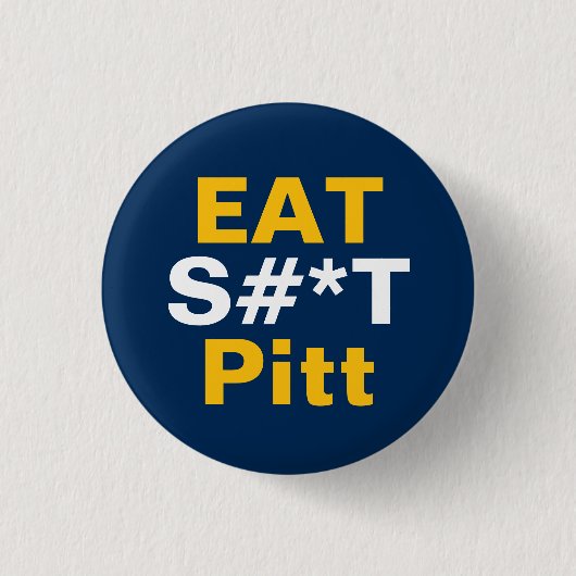 WV ボタンピン - Eat It Pitt  缶バッジ (正面)