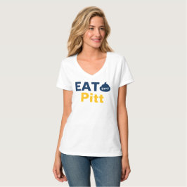 WV レディース V ネックトップス Eat It Pitt Tシャツ