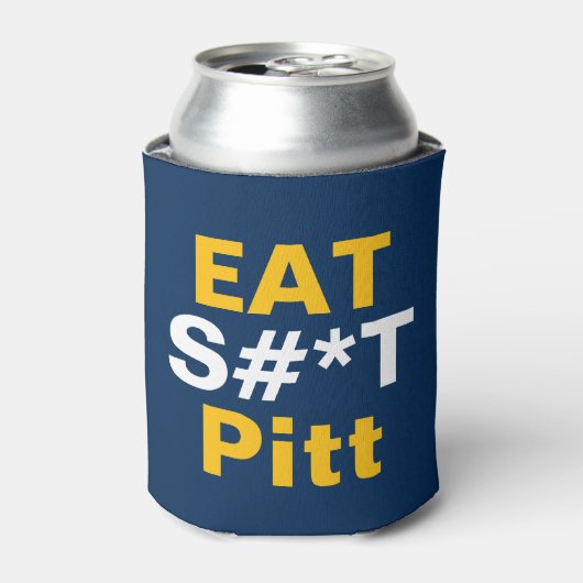 WV Eat It Pitt Can Cooler Blue 缶クーラー (缶正面)