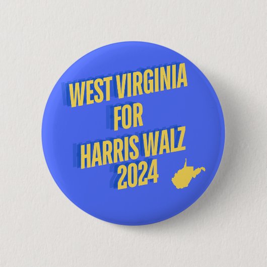 WV for Harris Walz 2024ボタン 缶バッジ (正面)