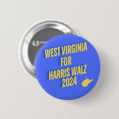 WV for Harris Walz 2024ボタン 缶バッジ (正面&裏面)